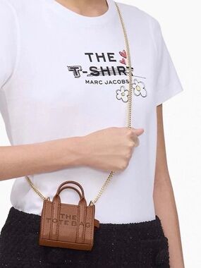 Marc Jacobs Mini Nano Tote Bag with Gold Chain
